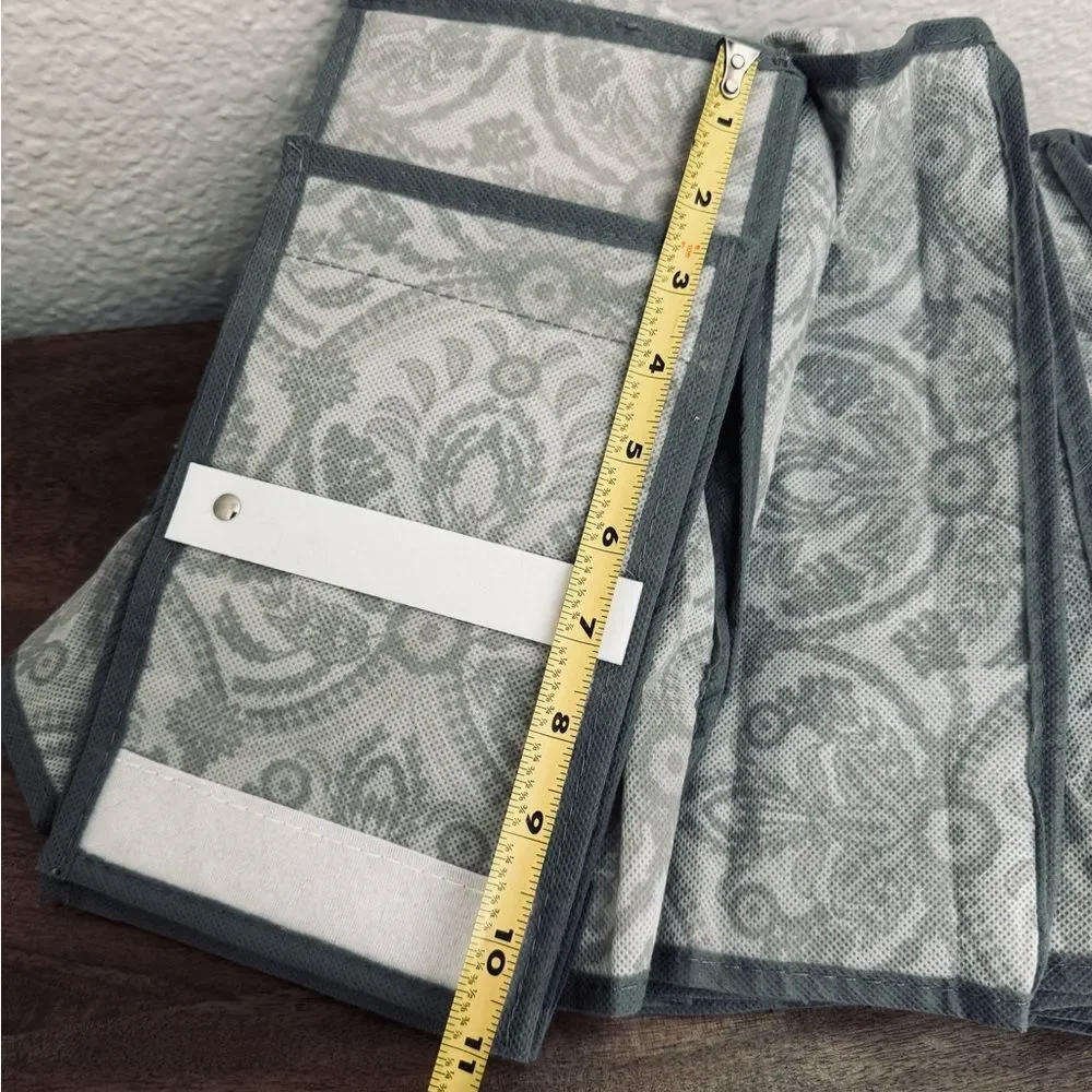 Laura Ashley Gray Closet Hanging Shelves Organizer